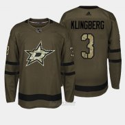 Camiseta Hockey Hombre Dallas Stars 3 John Klingberg Verde Salute To Service