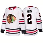 Camiseta Hockey Hombre Male Blackhawks 2 Duncan Keith Away 2018 Blanco