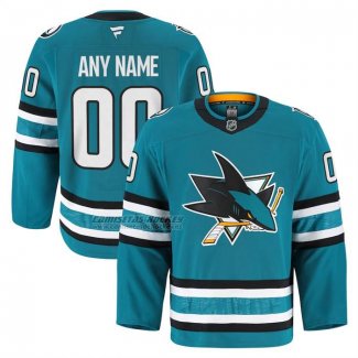 Camiseta Hockey San Jose Sharks Primera Pro Personalizada Verde
