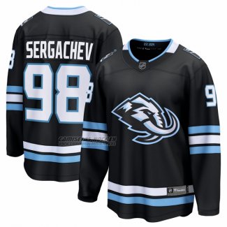 Camiseta Hockey Utah Mammoth Mikhail Sergachev Primera Breakaway Player Negro