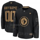 Camiseta Hockey Winnipeg Jets 2024 Military Appreciation Personalizada Negro