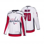 Camiseta Washington Capitals Braden Holtby 2018 Season Centennial Patch Team Road Blanco