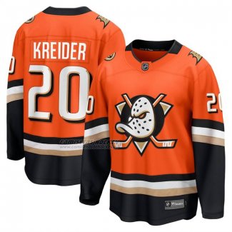 Camiseta Hockey Anaheim Ducks Chris Kreider Primera Breakaway Naranja