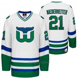 Camiseta Hockey Hartford Whalers Night Niederreiter Heritage Throwback Blanco