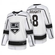 Camiseta Hockey Hombre Autentico Los Angeles Kings 8 Drew Doughty Away 2018 Blanco