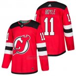 Camiseta Hockey Hombre Autentico New Jersey Devils 11 Brian Boyle Home 2018 Rojo