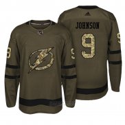 Camiseta Hockey Hombre Tampa Bay Lightning 9 Tyler Johnson Verde Camo