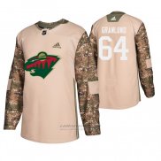 Camiseta Hockey Minnesota Wild Mikael Granlund Veterans Day Camuflaje
