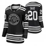 Camiseta Hockey Mujer Chicago Blackhawks Brandon Saad Premier Alternato Negro