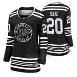 Camiseta Hockey Mujer Chicago Blackhawks Brandon Saad Premier Alternato Negro