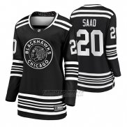 Camiseta Hockey Mujer Chicago Blackhawks Brandon Saad Premier Alternato Negro