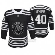 Camiseta Hockey Nino Chicago Blackhawks Robin Lehner Premier Alternato Negro