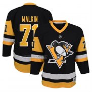 Camiseta Hockey Nino Pittsburgh Penguins Evgeni Malkin Primera Replica Negro