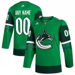 Camiseta Hockey Vancouver Canucks 2023 St. Patrick's Day Autentico Personalizada Verde