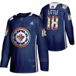 Camiseta Hockey Winnipeg Jets Bryan Little 2020 Wasac Night Indigenous Heritage Azul Camiseta Hockey Winnipeg Jets Bryan Little 2020 Wasac Night Indigenous Heritage Azul