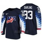 Camiseta USA Team Scott Darling 2018 Iihf Men World Championship Jugador Negro