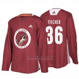 Camiseta Arizona Coyotes Christian Fischer Maroon Practice