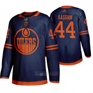 Camiseta Hockey Edmonton Oilers 44 Zack Kassian Alterno Autentico Azul