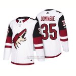 Camiseta Hockey Hombre Arizona Coyotes Louis Domingue 35 2018 Season Centennial Patch Team Road Blanco