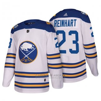 Camiseta Hockey Hombre Autentico Buffalo Sabres 23 Sam Reinhart 2018 Winter Classic Blanco