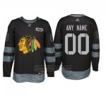 Camiseta Hockey Hombre Chicago Blackhawks Personalizada Negro
