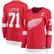 Camiseta Hockey Mujer Detroit Red Wings Dylan Larkin Primera Breakaway Rojo