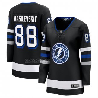 Camiseta Hockey Mujer Tampa Bay Lightning Andrei Vasilevskiy Breakaway Negro