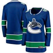 Camiseta Hockey Mujer Vancouver Canucks Premier Breakaway Azul