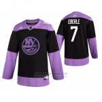 Camiseta Hockey New York Islanders Jordan Eberle Fights Cancer Practice Negro