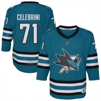 Camiseta Hockey Nino San Jose Sharks Macklin Celebrini Alterno Replica Verde
