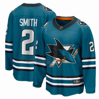 Camiseta Hockey San Jose Sharks Will Smith Primera Breakaway Verde