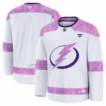 Camiseta Hockey Tampa Bay Lightning 2024 Fights Cancer Blanco