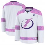 Camiseta Hockey Tampa Bay Lightning 2024 Fights Cancer Blanco