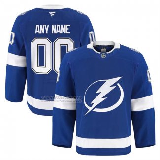 Camiseta Hockey Tampa Bay Lightning Primera Pro Personalizada Azul