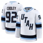 Camiseta Hockey Utah Mammoth Logan Cooley Segunda Premium Blanco