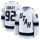 Camiseta Hockey Utah Mammoth Logan Cooley Segunda Premium Blanco