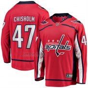 Camiseta Hockey Washington Capitals Declan Chisholm Primera Breakaway Rojo