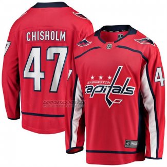 Camiseta Hockey Washington Capitals Declan Chisholm Primera Breakaway Rojo