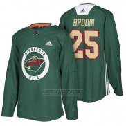 Camiseta Minnesota Wild Jonas Brodin New Season Practice Verde
