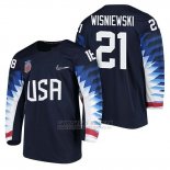 Camiseta USA Team Hockey 2018 Olympic James Wisniewski 2018 Olympic Azul