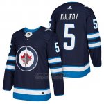 Camiseta Winnipeg Jets Dmitry Kulikov Blue2018 Autentico Home