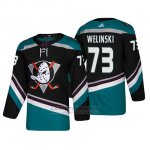 Camiseta Anaheim Ducks Andy Welinski Alternato 25th Aniversario Adidas Autentico Negro