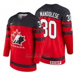 Camiseta Canada Team Kevin Mandolese 2018 Iihf World Championship Jugador Rojo