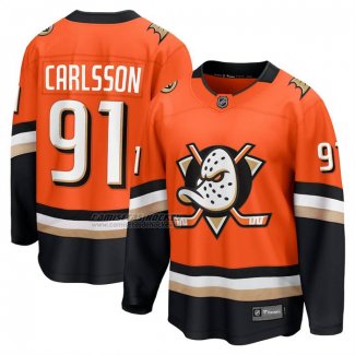 Camiseta Hockey Anaheim Ducks Leo Carlsson Primera Breakaway Naranja