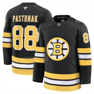 Camiseta Hockey Boston Bruins David Pastrnak Primera Premium Negro