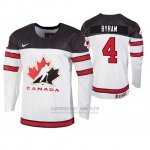 Camiseta Hockey Canada Bowen Byram 2020 IIHF World Junior Championship Blanco