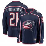 Camiseta Hockey Columbus Blue Jackets Isac Lundestrom Primera Breakaway Azul