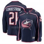 Camiseta Hockey Columbus Blue Jackets Isac Lundestrom Primera Breakaway Azul