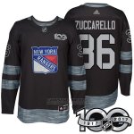 Camiseta Hockey Hombre New York Rangers 36 Mats Zuccarello 2017 Centennial Limited Negro