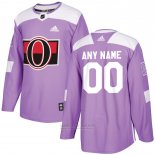 Camiseta Hockey Hombre Ottawa Senators Personalizada Violeta